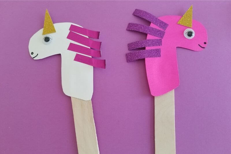 make your own unicorn puppet in 4 easy steps