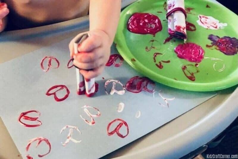 toilet paper roll heart craft