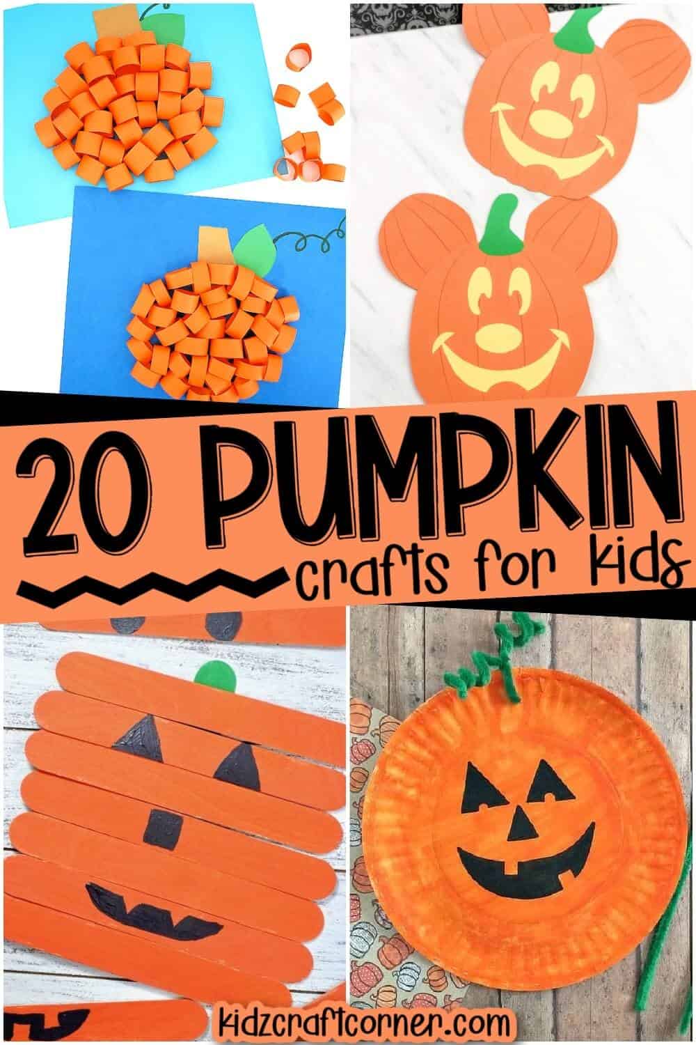 21 Easy Pumpkin Crafts for Kids to Try - Kidz Craft Corner