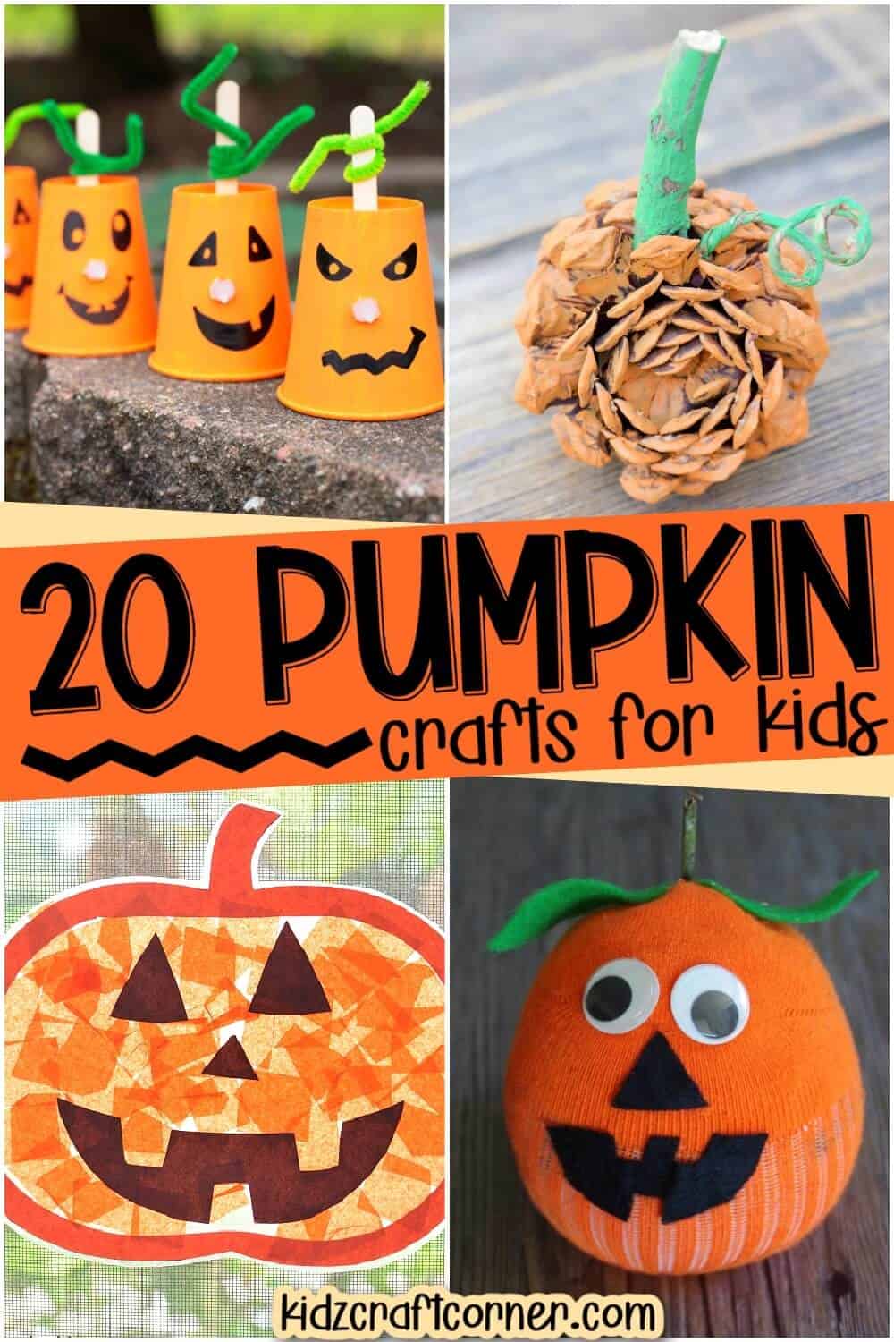 21 Easy Pumpkin Crafts for Kids to Try - Kidz Craft Corner