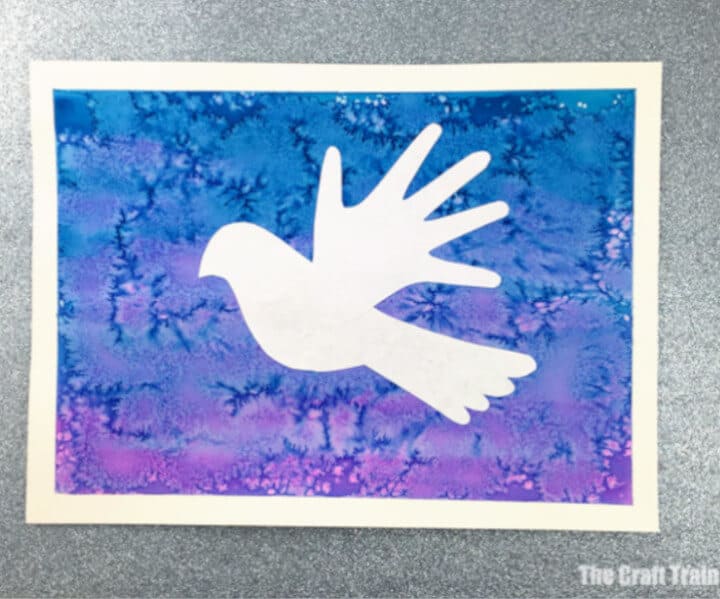 nopin="nopin" dove silhouette handprint craft idea for kids for Christmas