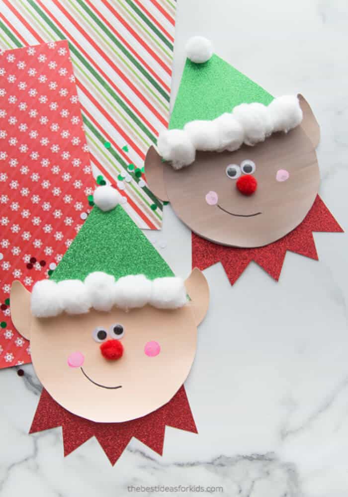 nopin="nopin" Christmas craft card idea for kids with free printable