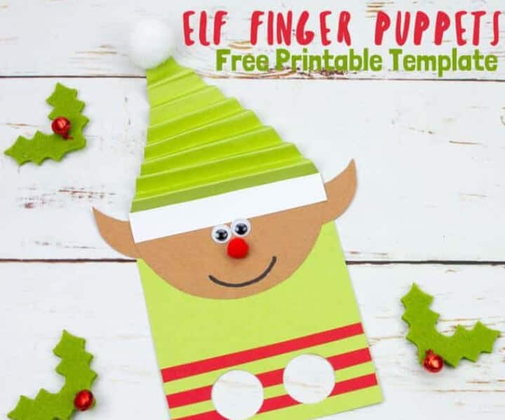 nopin="nopin" Christmas craft idea, elf finger puppet