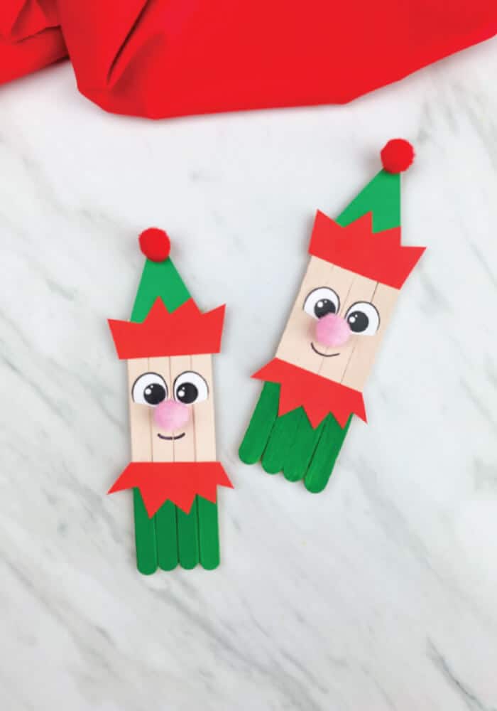 nopin="nopin" Christmas idea, elf popsicle stick craft for kids