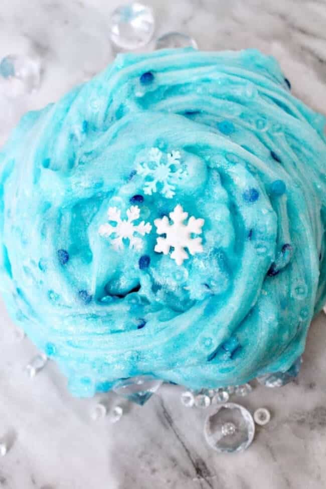 nopin="nopin" frozen inspired blue glittery slime
