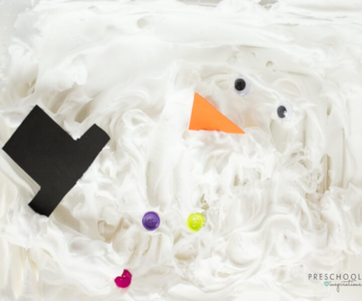 melted snowman recipe for sensory play