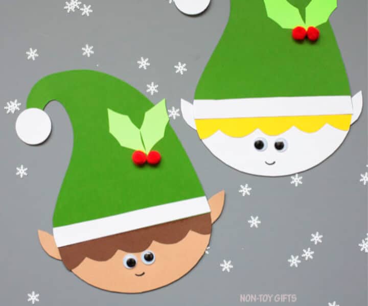 nopin="nopin" papercraft elf Christmas DIY craft for kids