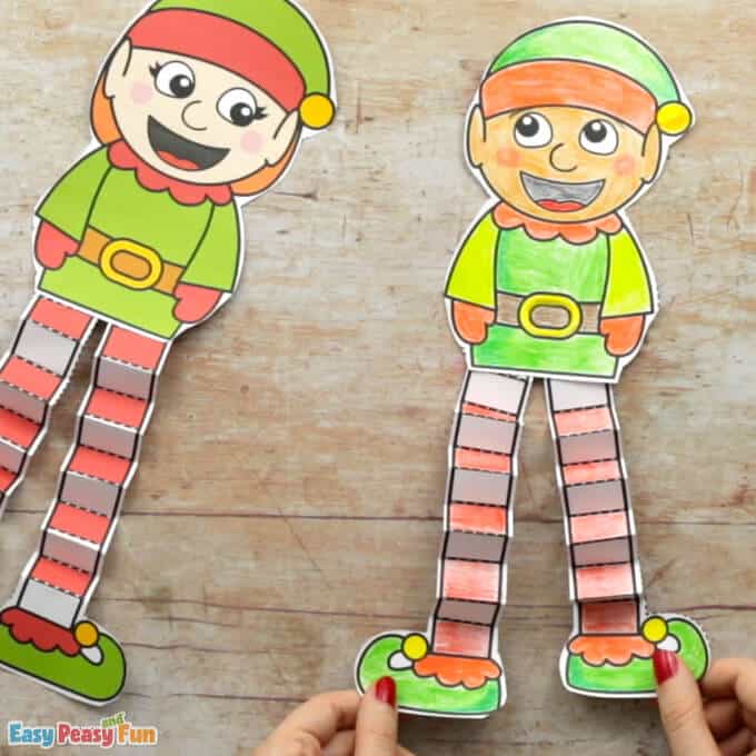 nopin="nopin" Christmas kid's elf craft featuring free printable