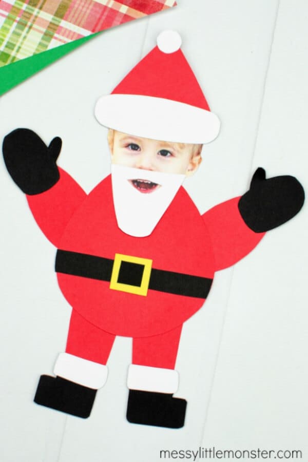 nopin="nopin" mix and match santa craft cutout with face photo of a child