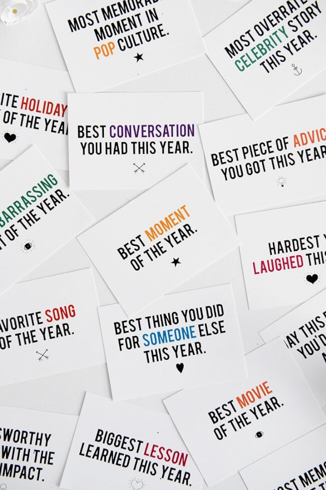 printable new years eve game cards
