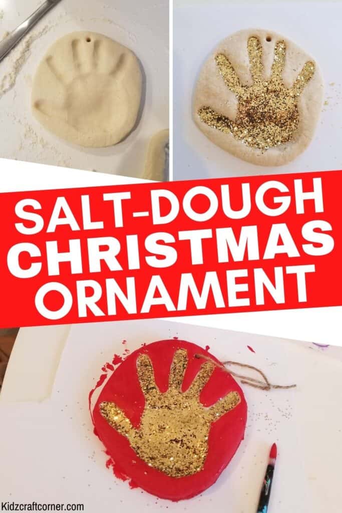 salt dough handprint ornament
