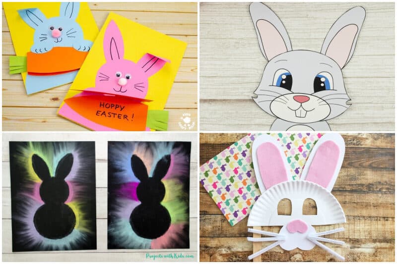 featured collage of bunny crafts