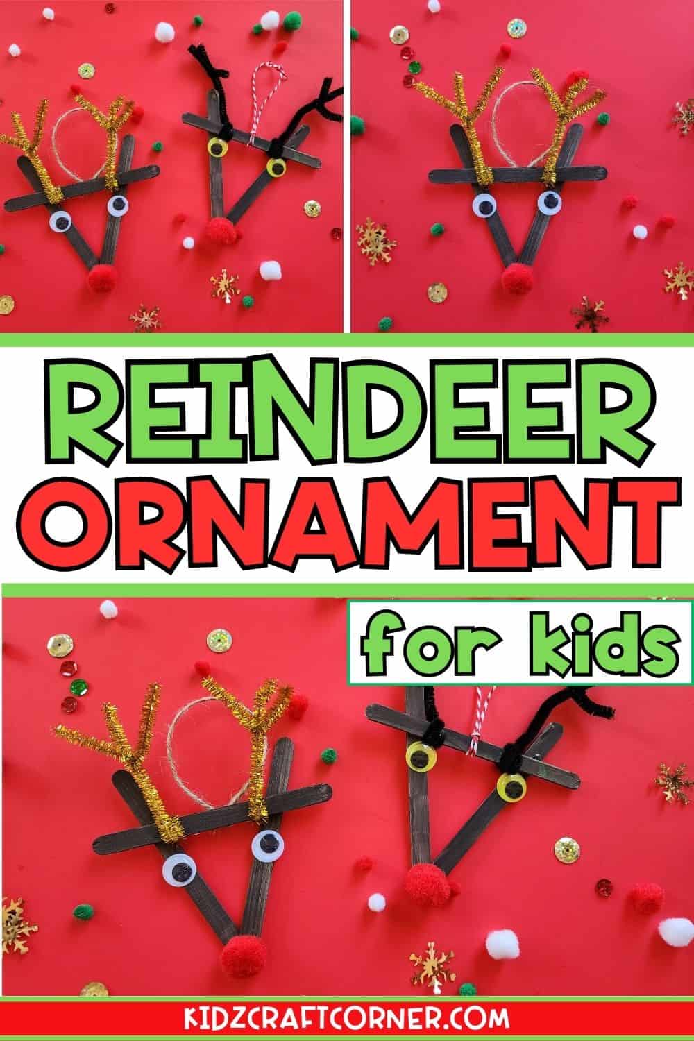 Fun Popsicle Stick Reindeer Ornament for Kids to Try