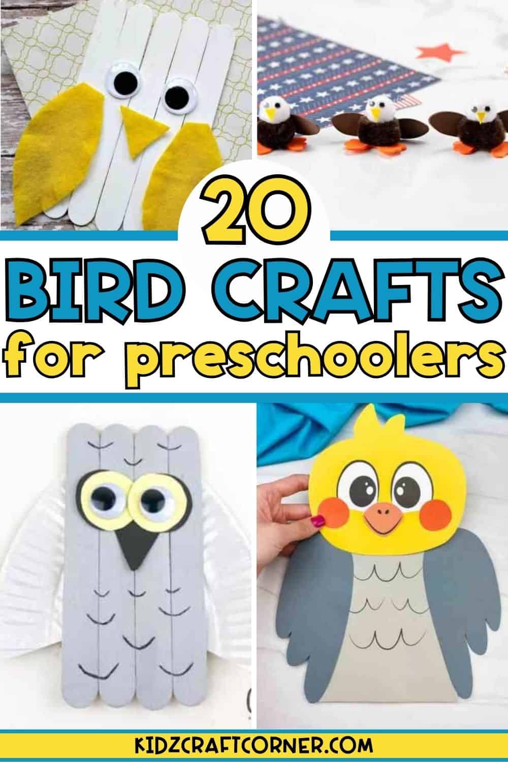 20 Simple Bird Crafts for Kids - Kidz Craft Corner