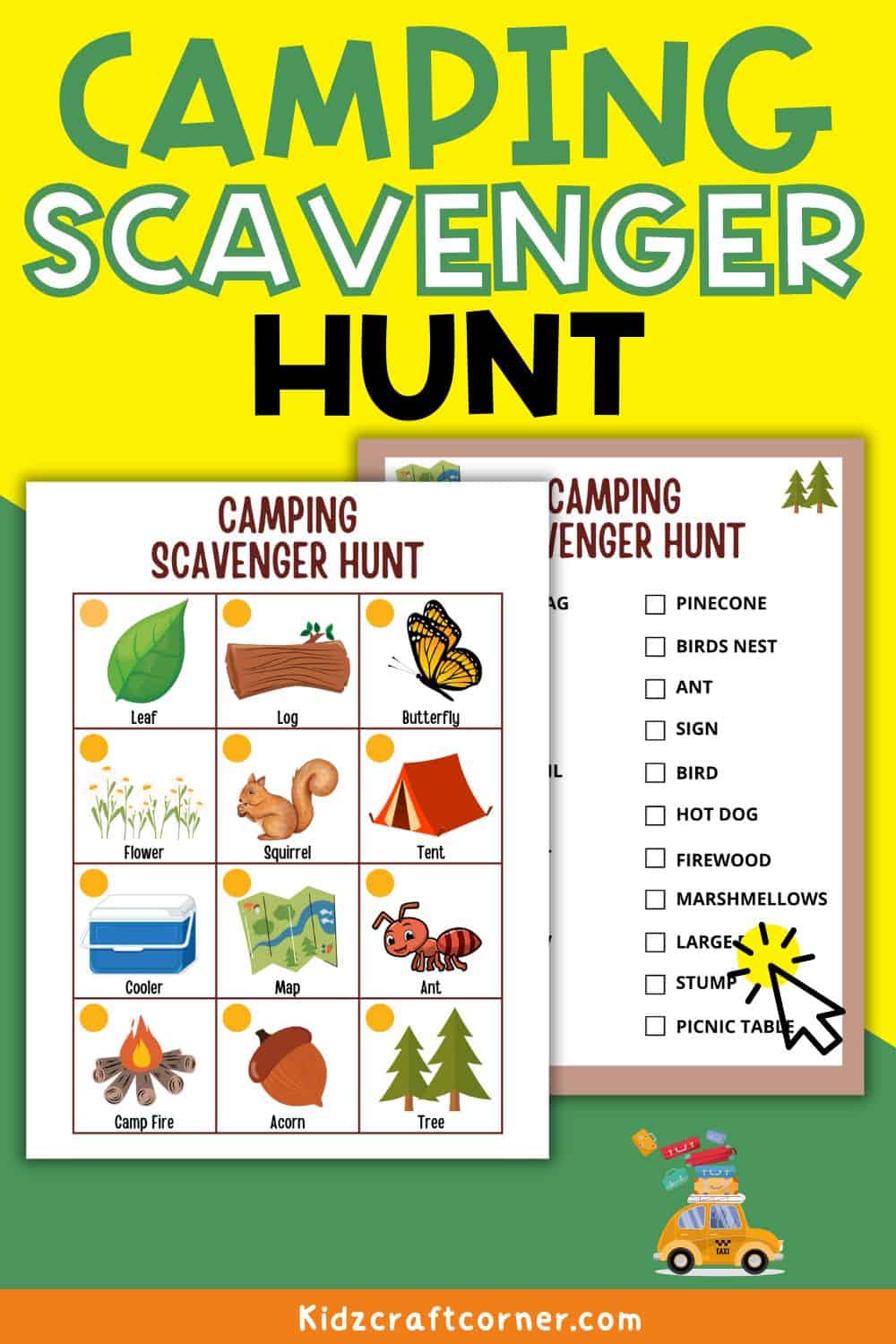 Free Camping Scavenger Hunt For Kids - Kidz Craft Corner