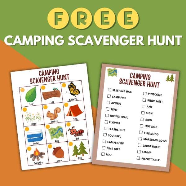 Free Camping Scavenger Hunt For Kids - Kidz Craft Corner