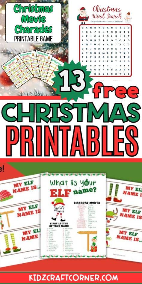 13 Free Printable Christmas Games for Kids to Try - Kidz Craft Corner